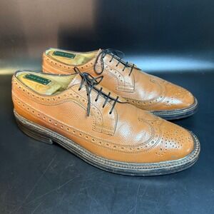 Vintage Nettleton Wingtip Oxford Leather Dress Shoes Size 7.5 D Made in USA